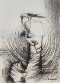 A. S. Rind, 30 x 43 Inch, Charcoal On Paper, Figurative Painting, AC-ASR-730